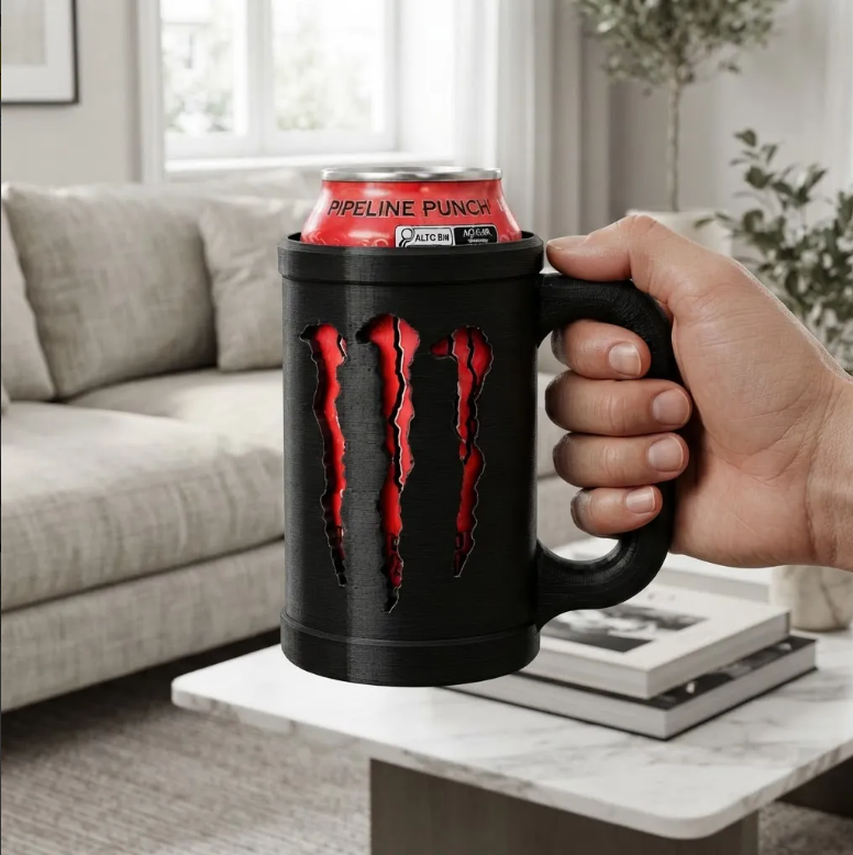 Suporte Para Lata Monster Energético Cooler Copo Preto