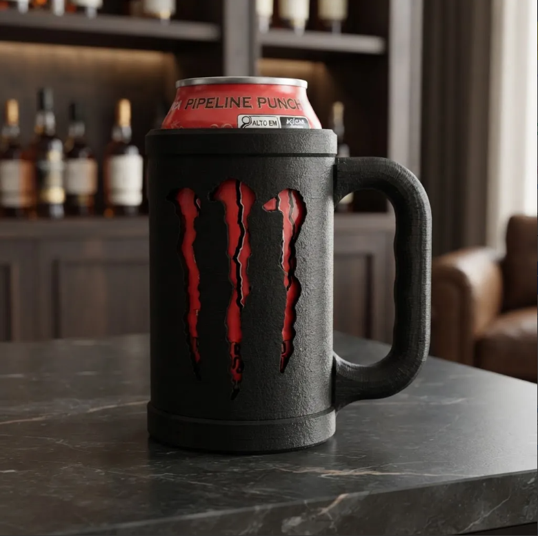 Suporte Para Lata Monster Energético Cooler Copo Preto