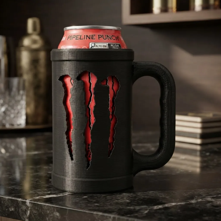 Suporte Para Lata Monster Energético Cooler Copo Preto