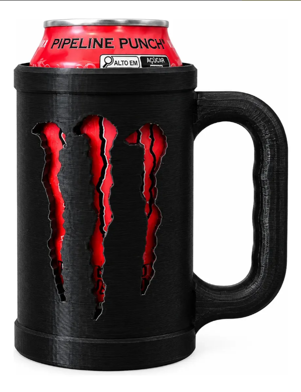Suporte Para Lata Monster Energético Cooler Copo Preto