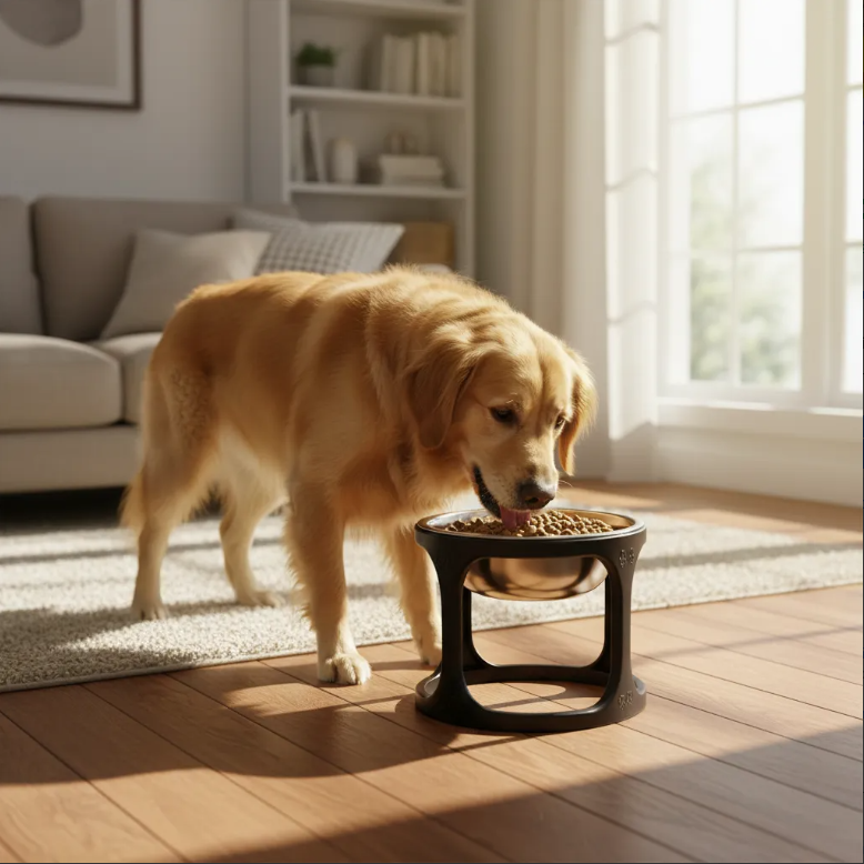 Comedouro Elevado Ergonômico Para Cães E Gatos Inox