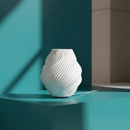 Luminária De Mesa Abajur Design Moderno Torcido 3d